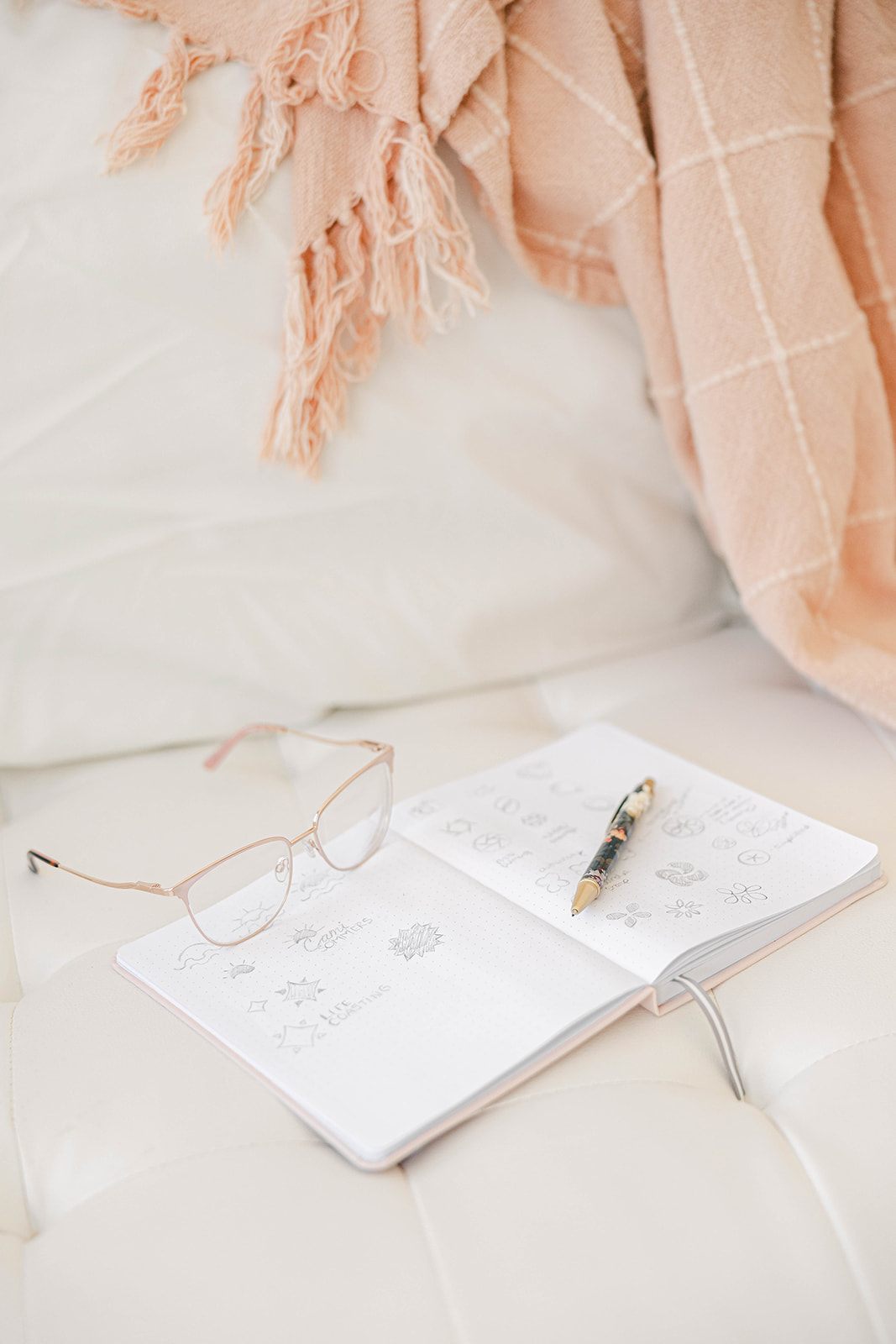logo design concepts in sketch book